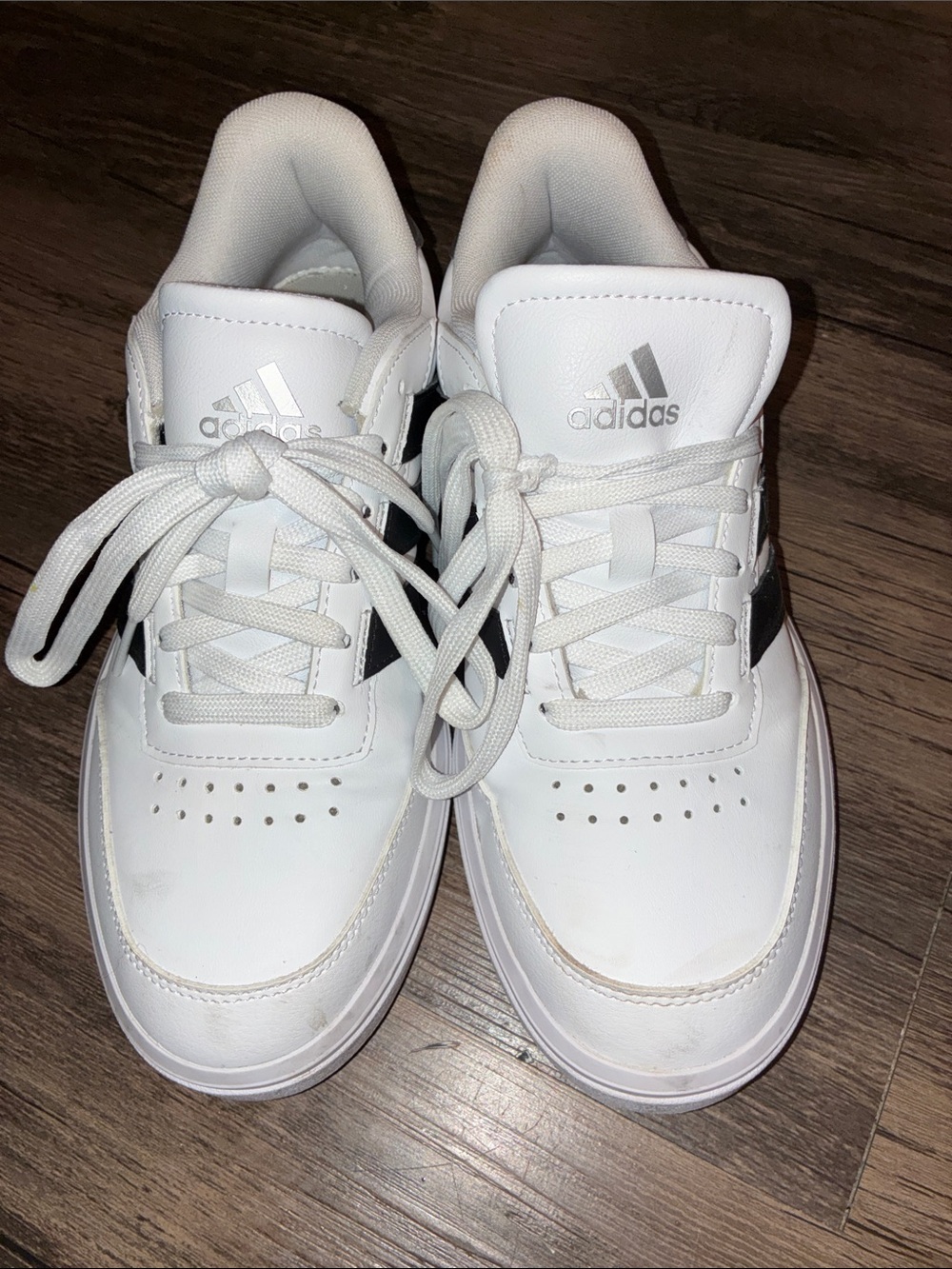 adidas White and Black Low-Top Sneakers